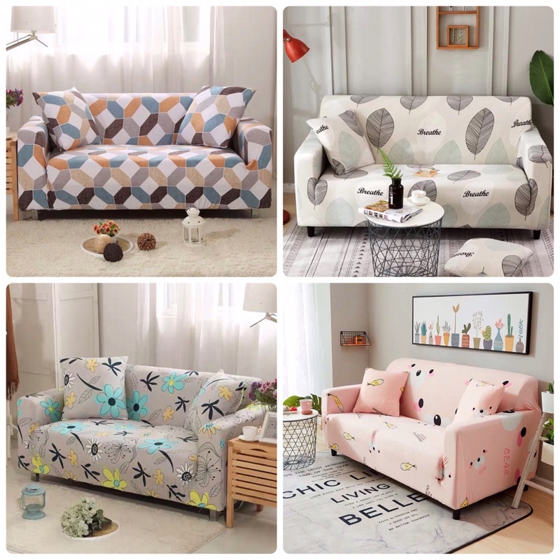 Home sofa covers with cute patterns for 1,2,3,4 seat chairs (color ...