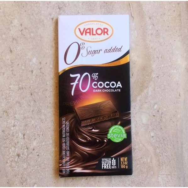 Valor 70% Cocoa Dark Chocolate (No Sugar) | Shopee Singapore