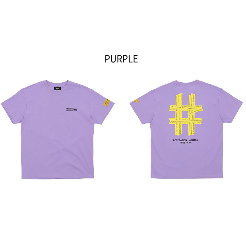 Tシャツ・カットソー BEEN TRILL Taping hashtag overfit short sleeve t-shirt off w Beentrill New Taping Hashtag Overfit Tee Black | HM8Store