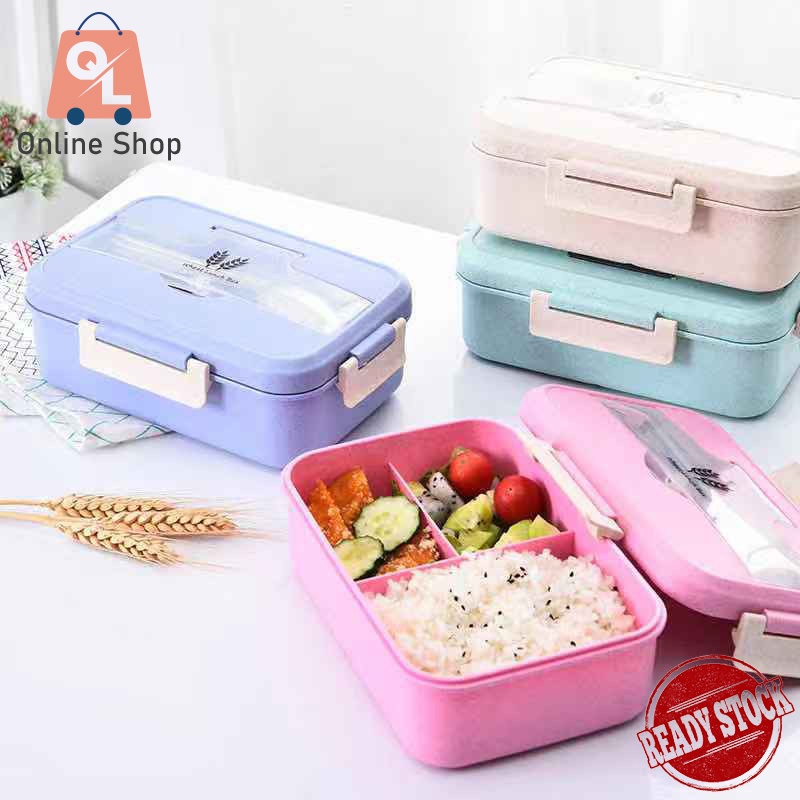Three color bento boxes, bamboo fiber material, portable bento boxes ...