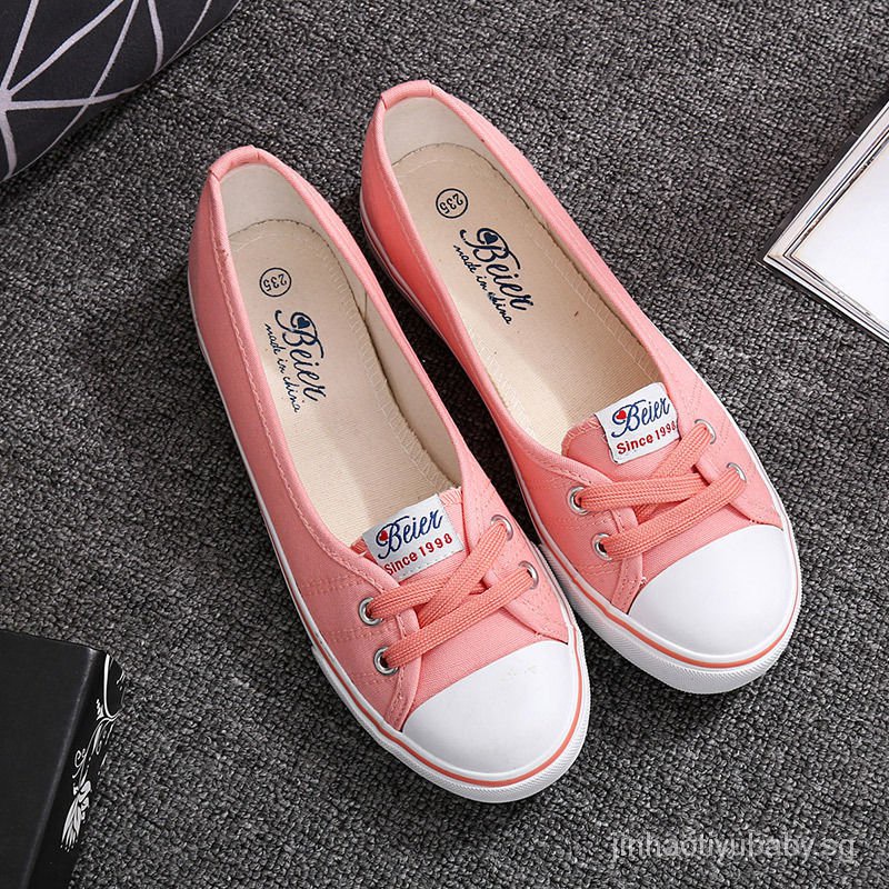 Girls slip on hot sale canvas shoes