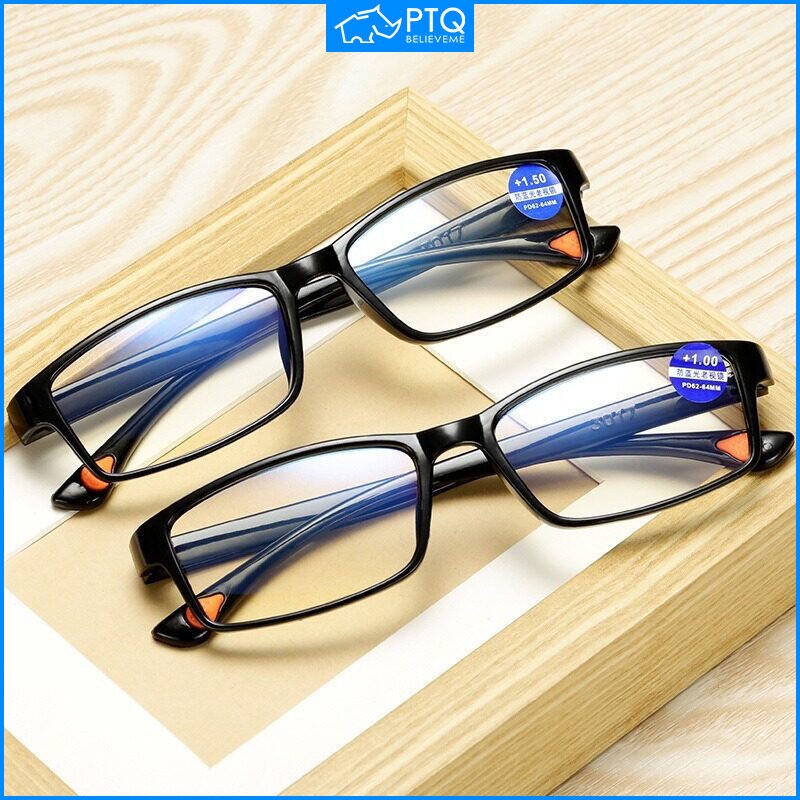 PTQ Anti BlueRay Reading Glasses TR90 Eyewear Glasses Resin HD Reading