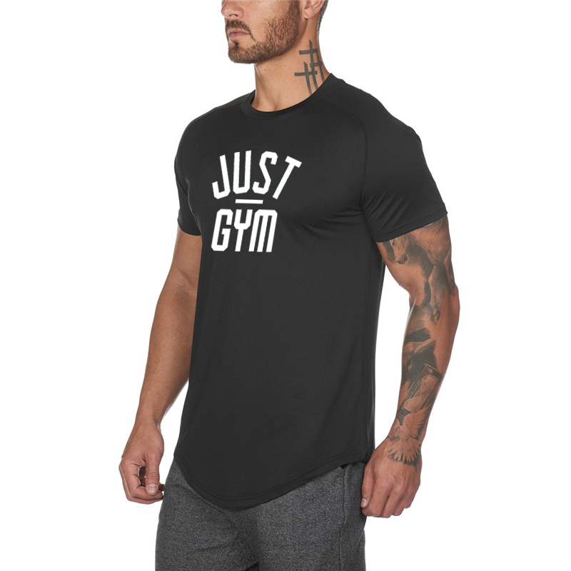 Mesh T-Shirt Clothing Tight Gyms Mens Summer New Brand Tops Tees Solid Quick Dry Bodybuilding Fitness Dry Fit Tshirt