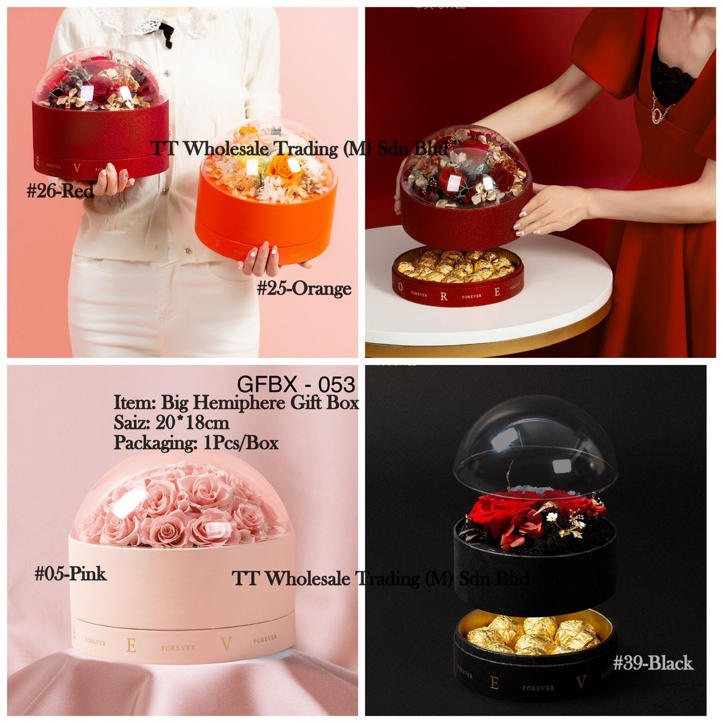 Hemisphere Box/ Flower Box - 1Pcs | Shopee Singapore