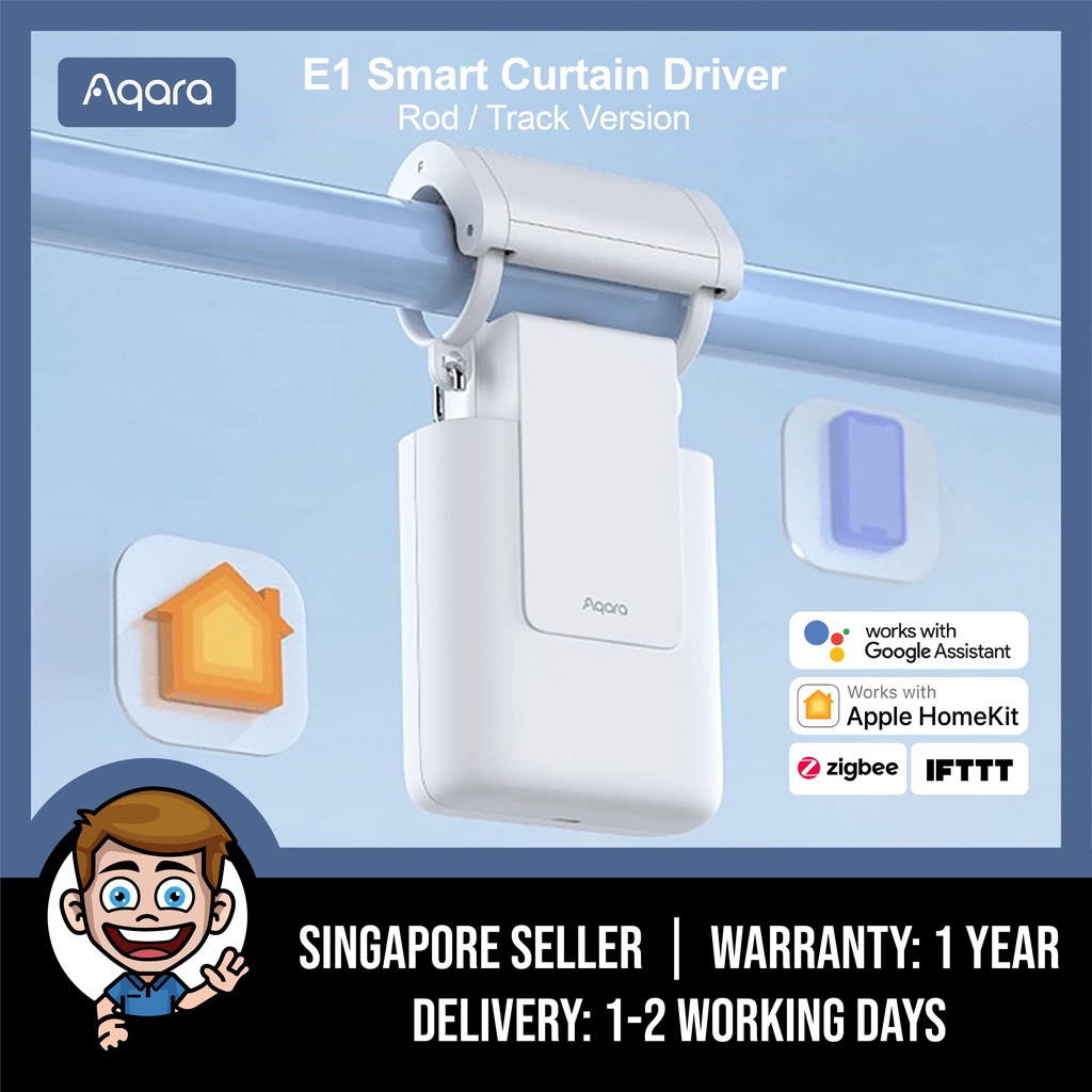 [GLOBAL] Aqara E1 Smart Curtain Driver Track & Rod Version Homekit