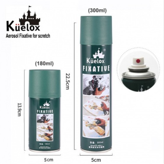 Kuelox Fixative Spray Medium For Art Sketching 180ml/300ml Shopee