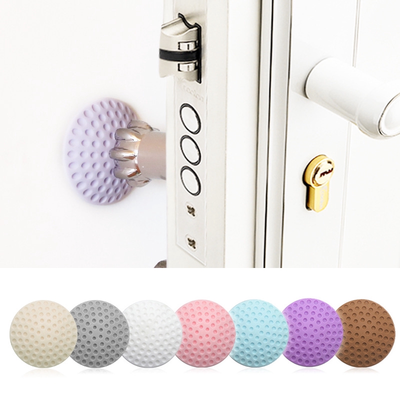 Wall Protector Door Handle Bumper Guard Stopper Self Adhesive Rubber Round Home Back Door Crash