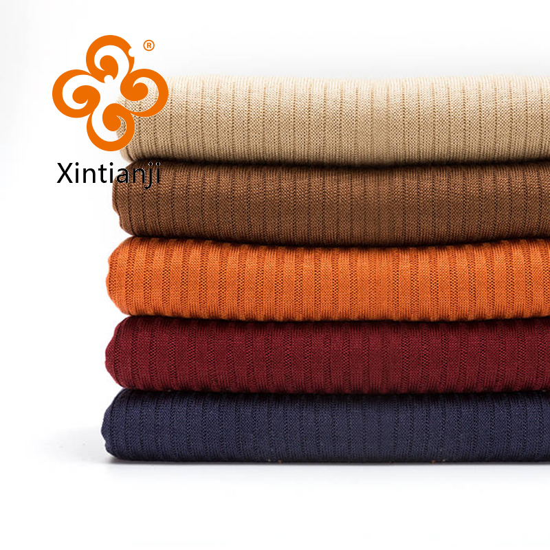 Knitted viscose wool anti-pilling acrylic blend rib fabric diy fabric 0 ...