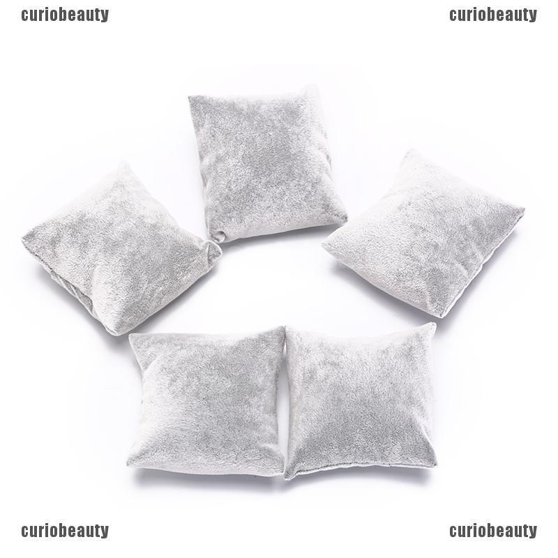 [Hea&Fa] set of 5 grey velvet watch bracelet pillows cushions for case box