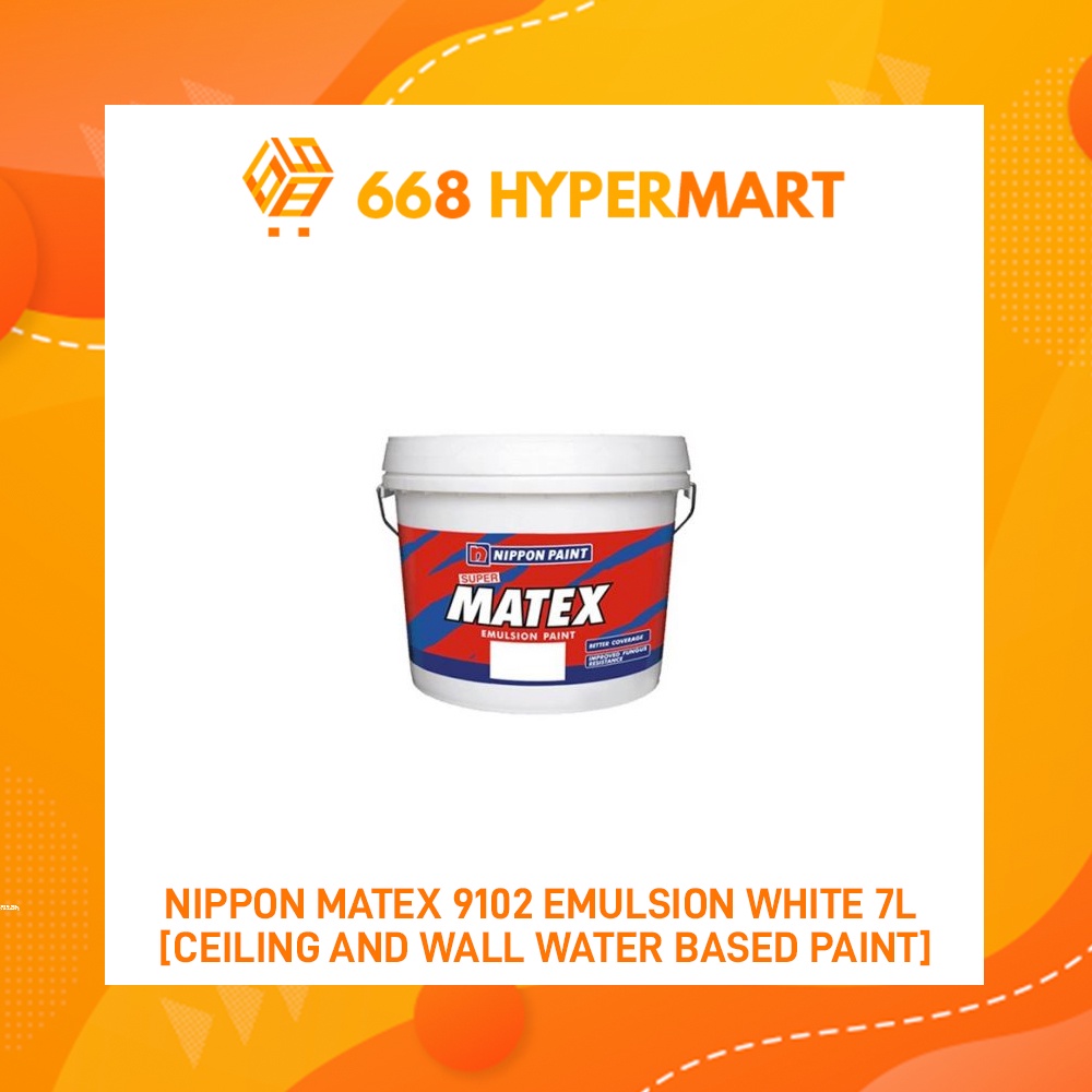 NIPPON MATEX 9102 WHITE 7L / 18L WHITE PAINT [INDOOR/OUTDOOR WALLS ...