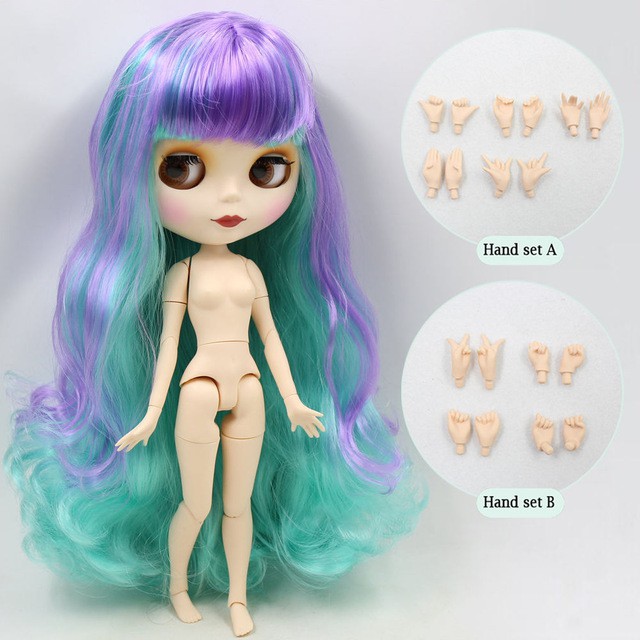 Factory Blythe on sale Doll Teal Green hair Jointed Body