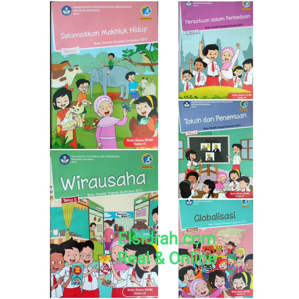 Thematic Book Package Grade 6sd Semester 1 | Shopee Singapore