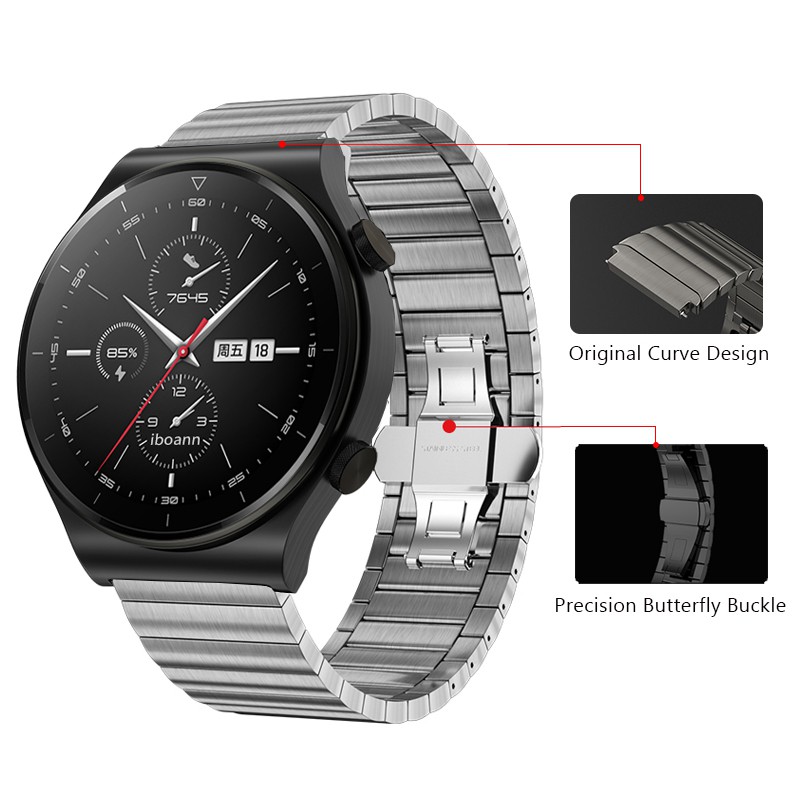 Stainless Steel Watchband Porsche Metal Strap for HUAWEI Watch GT2 Pro ECG Band Original Replacement WristBand Bracelet Shopee Singapore