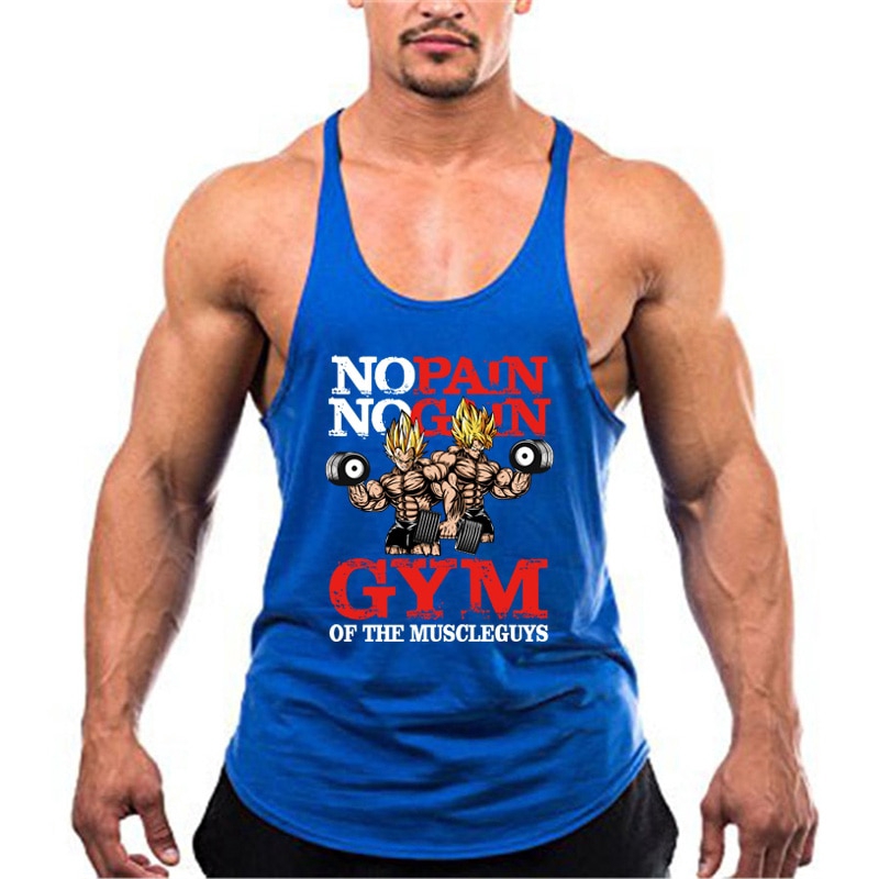New Workout Mens Tank Tops Gym Tank Top Fitness Clothing Vest Sleeveless Cotton Man Bodybuilding Man Clothes Wear