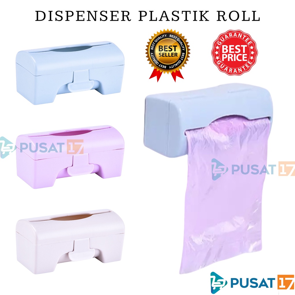 PUSAT17 DISPENSER PLASTIK SAMPAH ROLL TEMPEL / DISPENSER KANTONG SAMPAH ROLL HOLDER PLASTIK SAMPAH TEMPAT PLASTIK ROLL