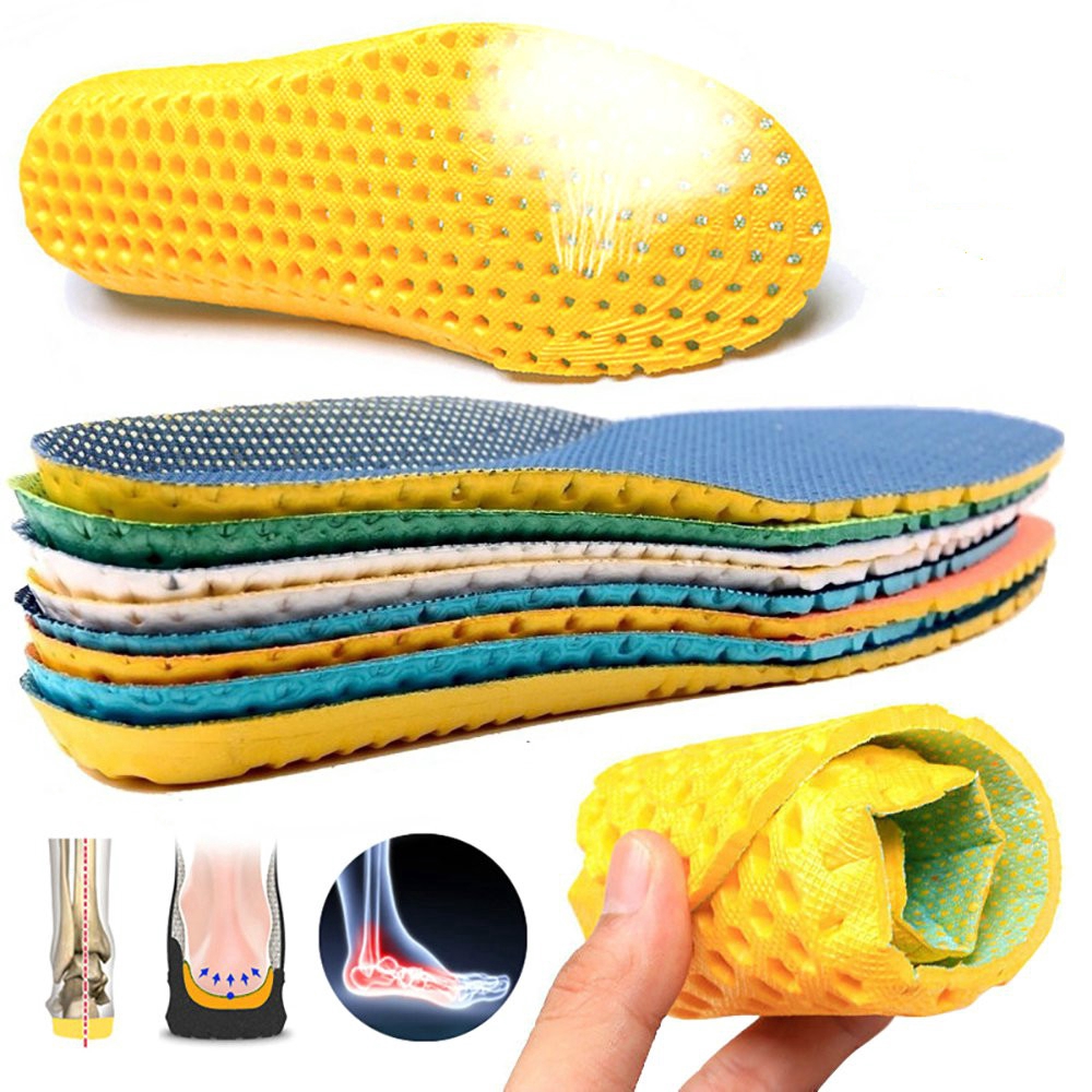 Unisex Sports Insoles Shoes Pad Silicone Soft Breathable Absorb Sweat