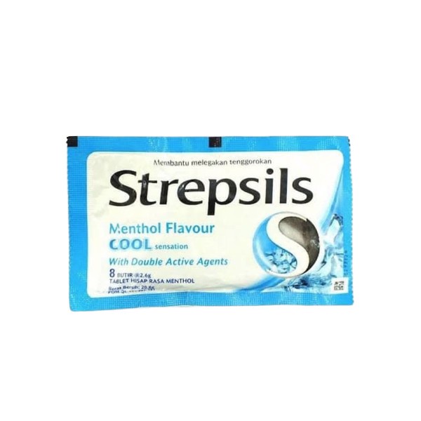 Strepsil Cool Pouch P.1X8'S / Permen Pelega Tenggorokan / Pereda Batuk / Pelega Tenggorokan - Gambar 2