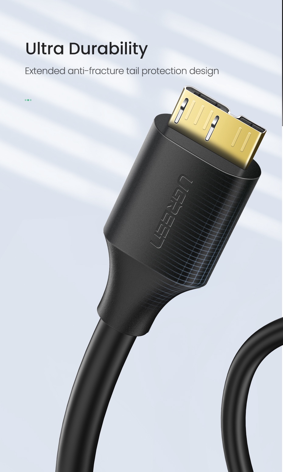 UGREEN Original Micro USB 3.0 Cable Hard Drive Cable For Samsung,Note3 ...