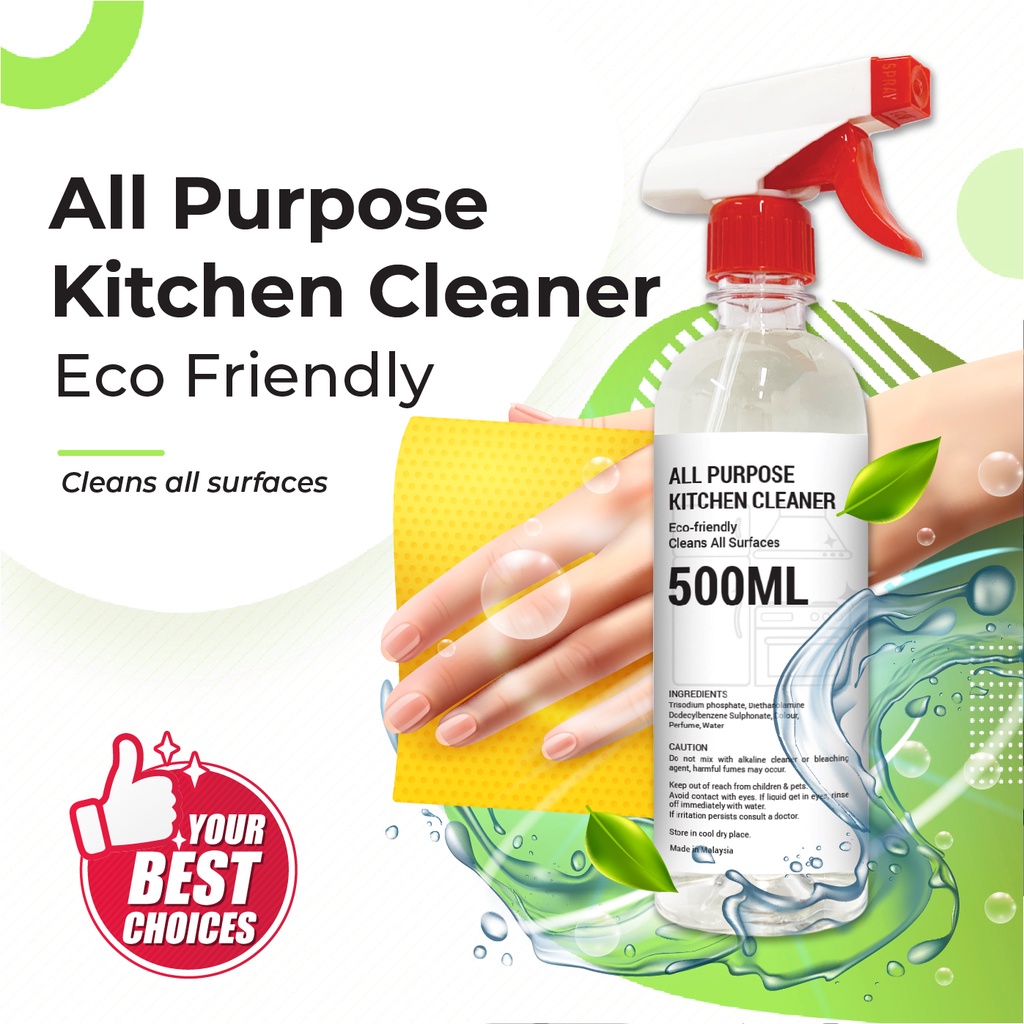 Eco Friendly All Purpose Kitchen Cleaner Spray 500ml Shopee Singapore