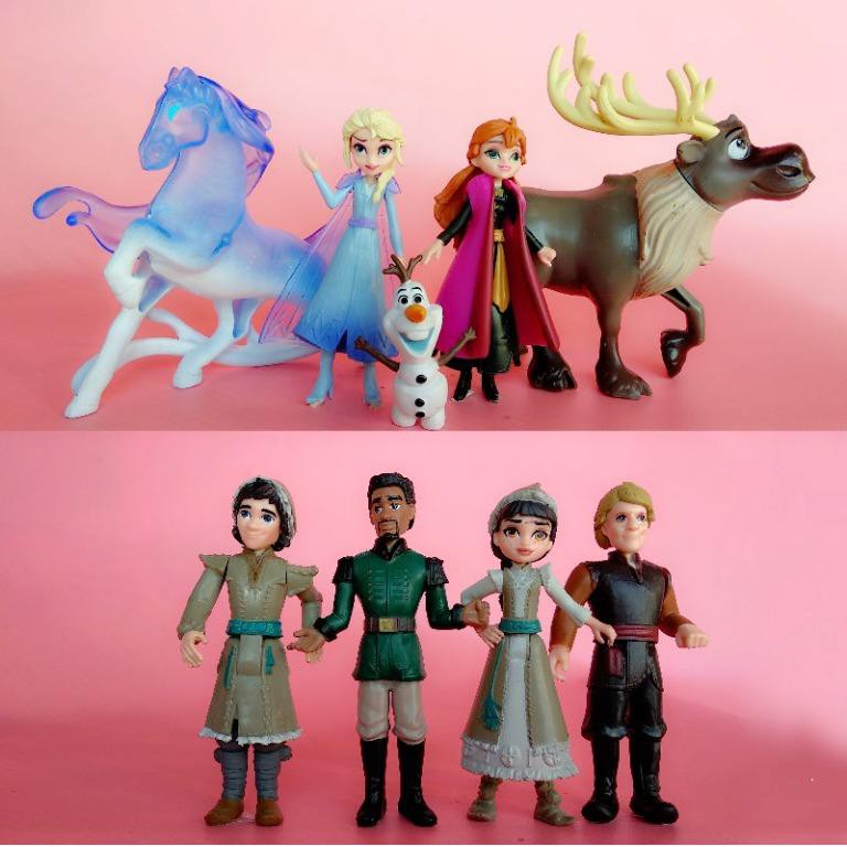 Frozen 2 Figurines / Elsa / Anna / Olaf Cake Toppers (9 Pcs a Set