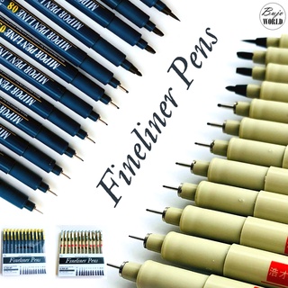 6 Pcs Black Ink 0.05-0.8mm Markers Waterproof Fineliner Drawing Pen  Sketching Writing Scrapbooking Set Art Painting Supplies