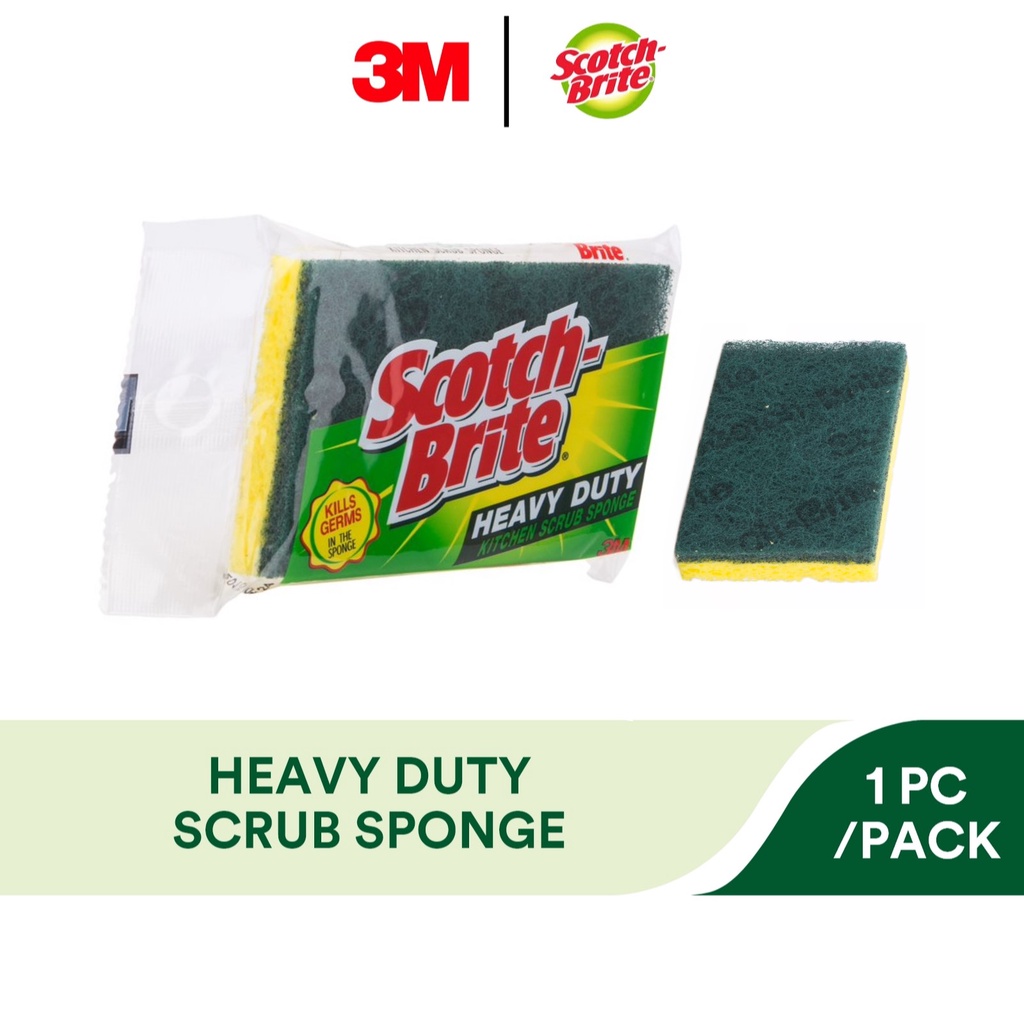 3M Scotch Brite Heavy Duty Scrub Sponge, 1 Piece | Shopee Singapore