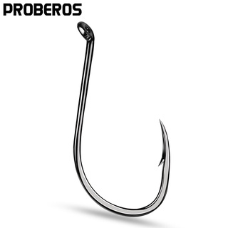 100pcs Octopus Fishing Hook 8299 Barbed Shank High Carbon Steel