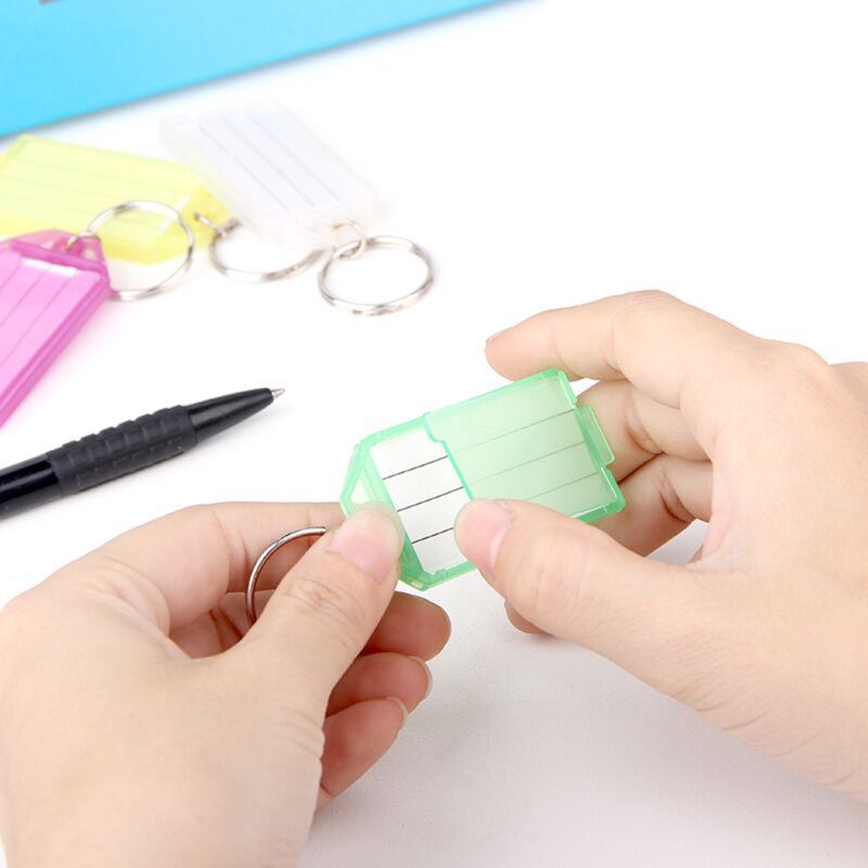 Alilin 20 Pieces for Creative Plastic for Key Tags Transparent ID Label ...