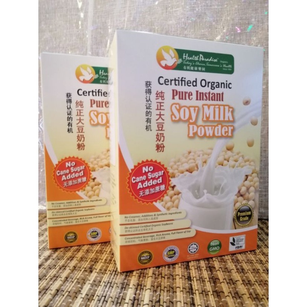 Health Paradise Organic Pure Instant Soy Milk Powder 500g,No Sugar