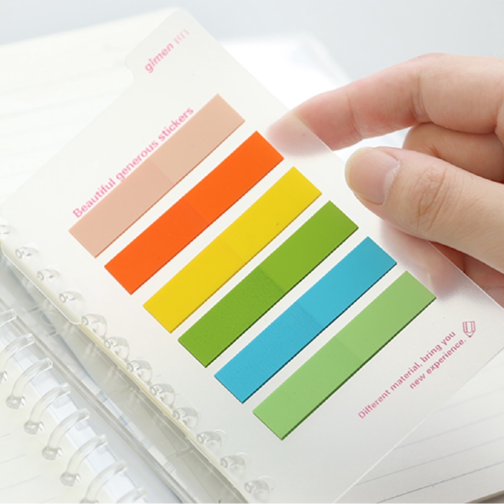PET 120 Sheets Waterproof Sticky Notes Stickers Memo Pad Notepad Page ...