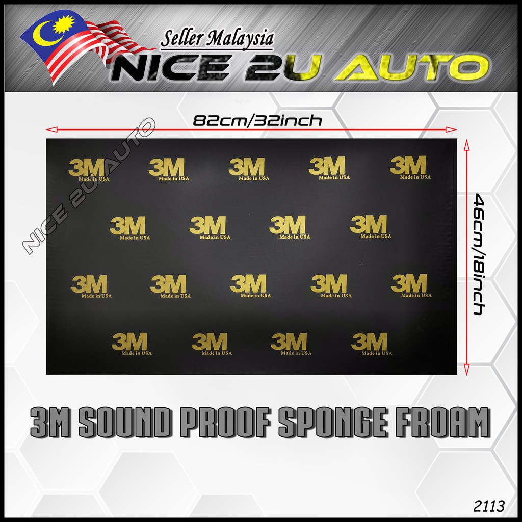 [Shop Malaysia] 3m sound proof sponge foam insulation hood sound proofing car deadening deadener heat shield 5mm anti noise