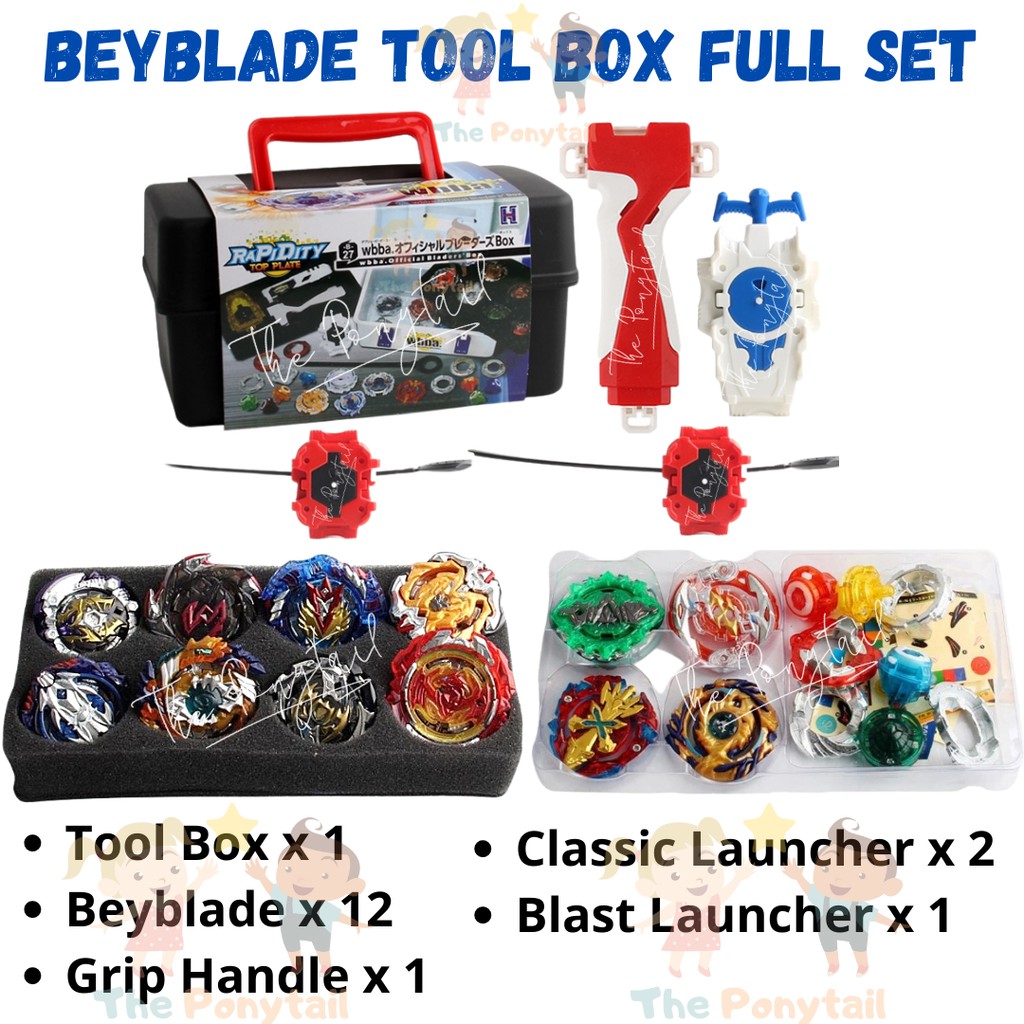 Beyblade X Gasing Beyblade Set Box Launcher Bayblade Stadium Burst ...