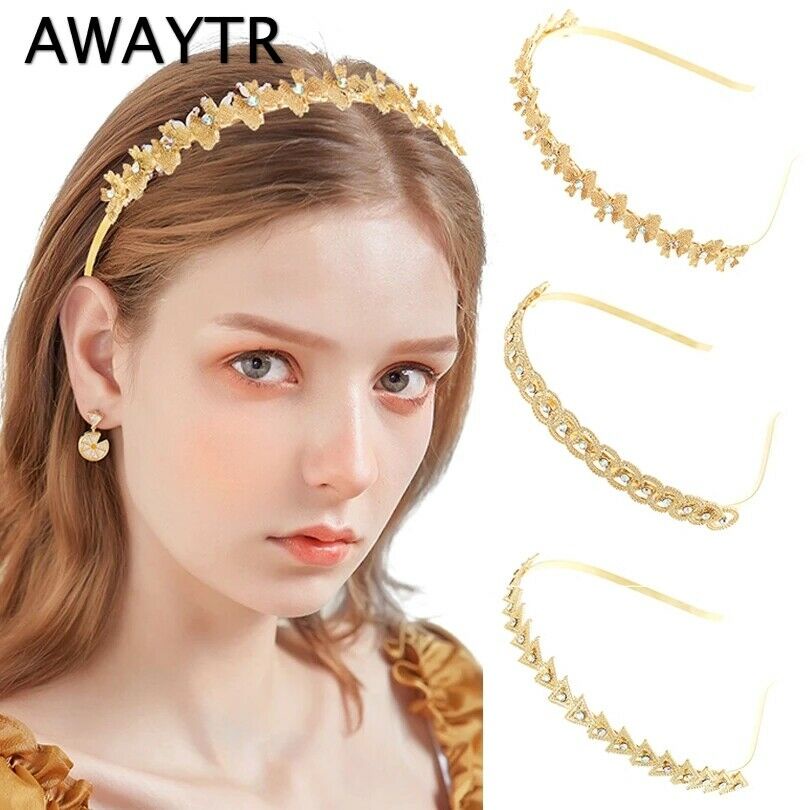 Korean New Fashion Metal Headband for Women Butterfly Rhinestone