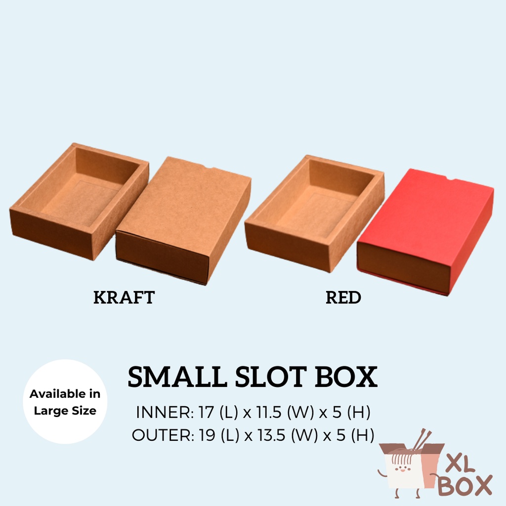 Small Plain Kraft Paper Drawer Slot Box Mooncake Pastry Packaging Box Shopee Singapore