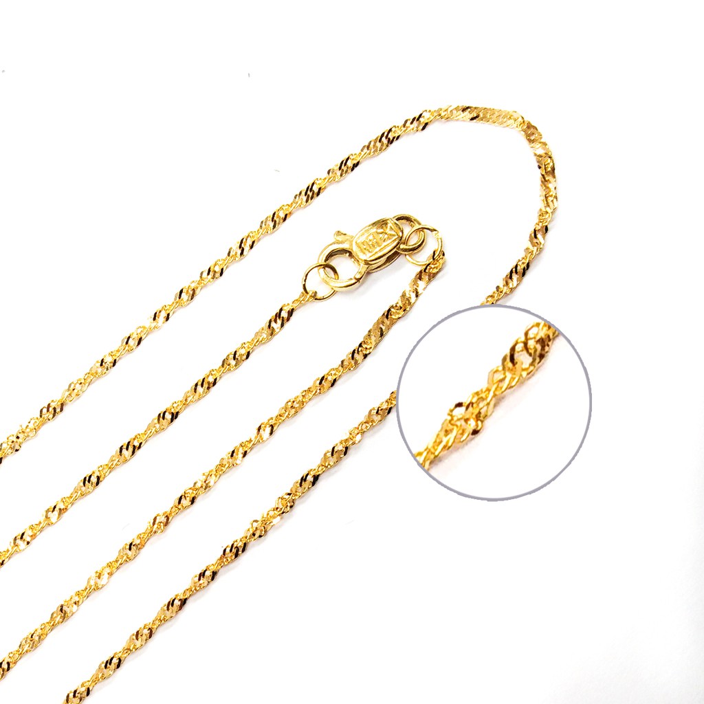 Poh Heng Jewellery 22K Gold Ripple Chain Necklace [Price By Weight