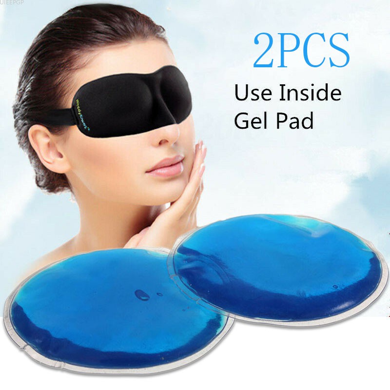 Uieepgp 2pcs Gel Eye Mask Cold Pack Hot Heat Ice Cool Soothing Tired