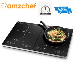 Amzchef Induction Cooker Double Induction Cooker with Ultra thin Body 2800W