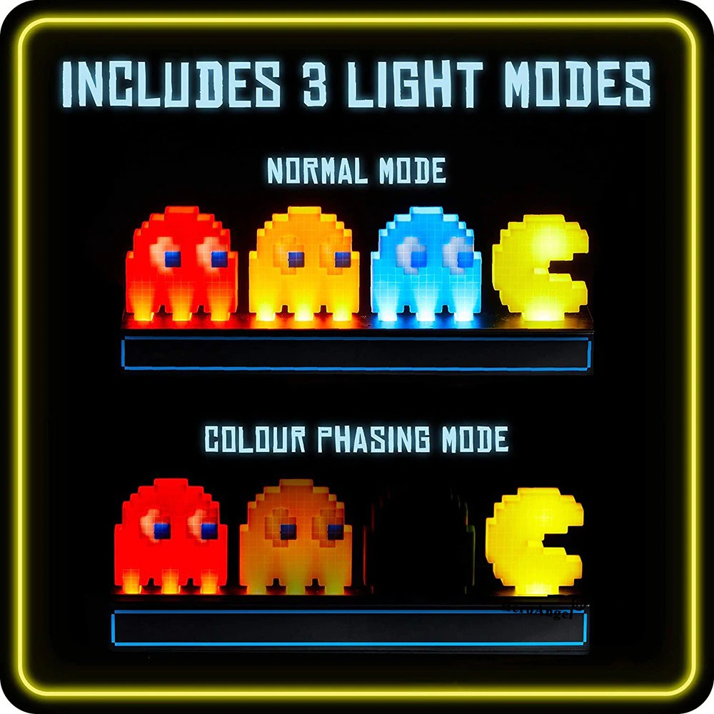Icon Light Pac Man Pixel Lamp Visual Illusion 3D Game Icon Light LAMP ...