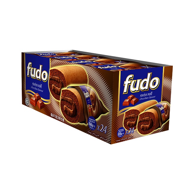 Fudo Swiss Roll Chocolate Flavour 18gx24s (Halal) Shopee Singapore
