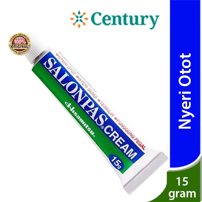 Salonpas Cream 15 gram / Nyeri Otot / Nyeri Sendi / Memar / Terkilir