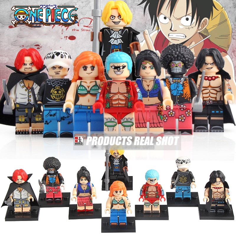 Lego One Piece Lego Characters Nami,Franky,Sabo,Shanks,Ace,Lego
