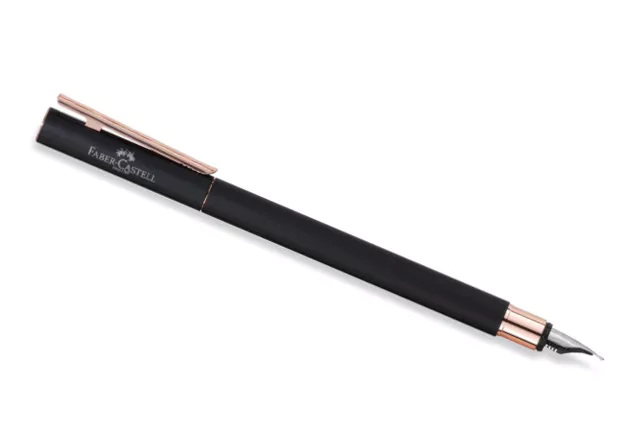 Faber-Castell Neo Slim Pen Black Matt Rose Gold - Gambar 2