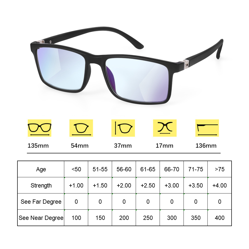 SOFTNESS For Women Men Progressive Multifocal Lens Hyperopia Diopter Anti blue Light Reading Glasses Spectacles Near Far Sight 1.0 4.0 Eyewear Presbyopia Eyeglasses Shopee Singapore