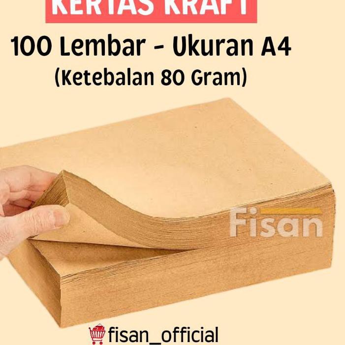 100 Sheets of A4 Kraft Paper 80 Gram 80gram 80gr / Samson Kraft Paper ...