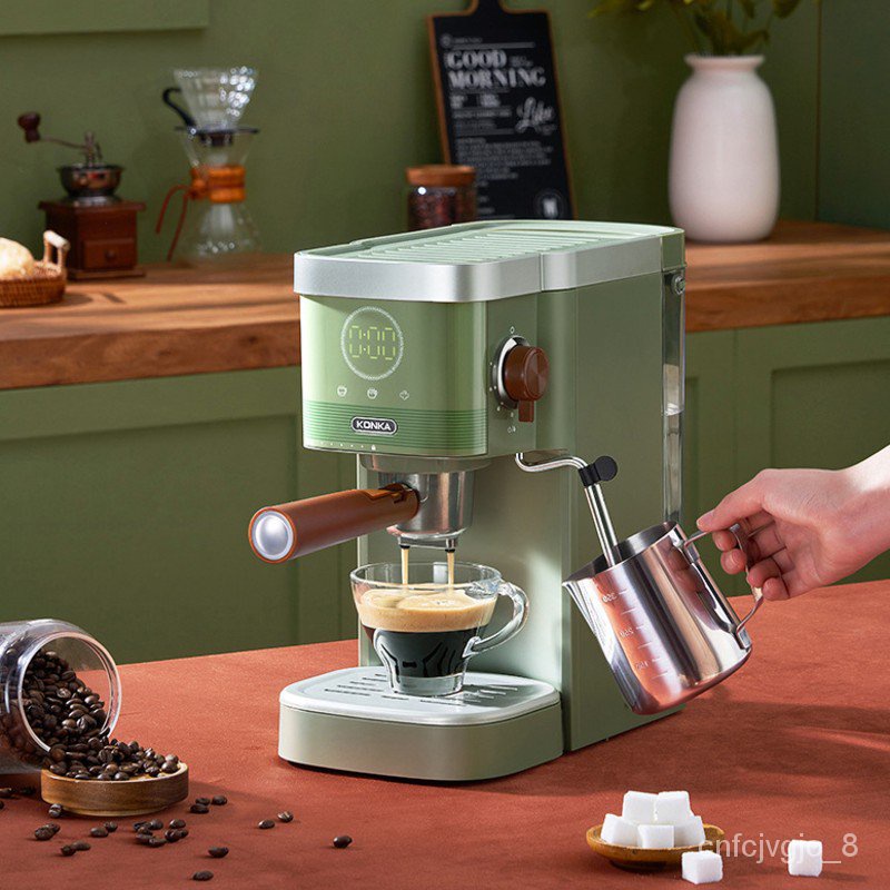 illy coffee machine KONKA Italian Coffee Machine Retro Green Milk