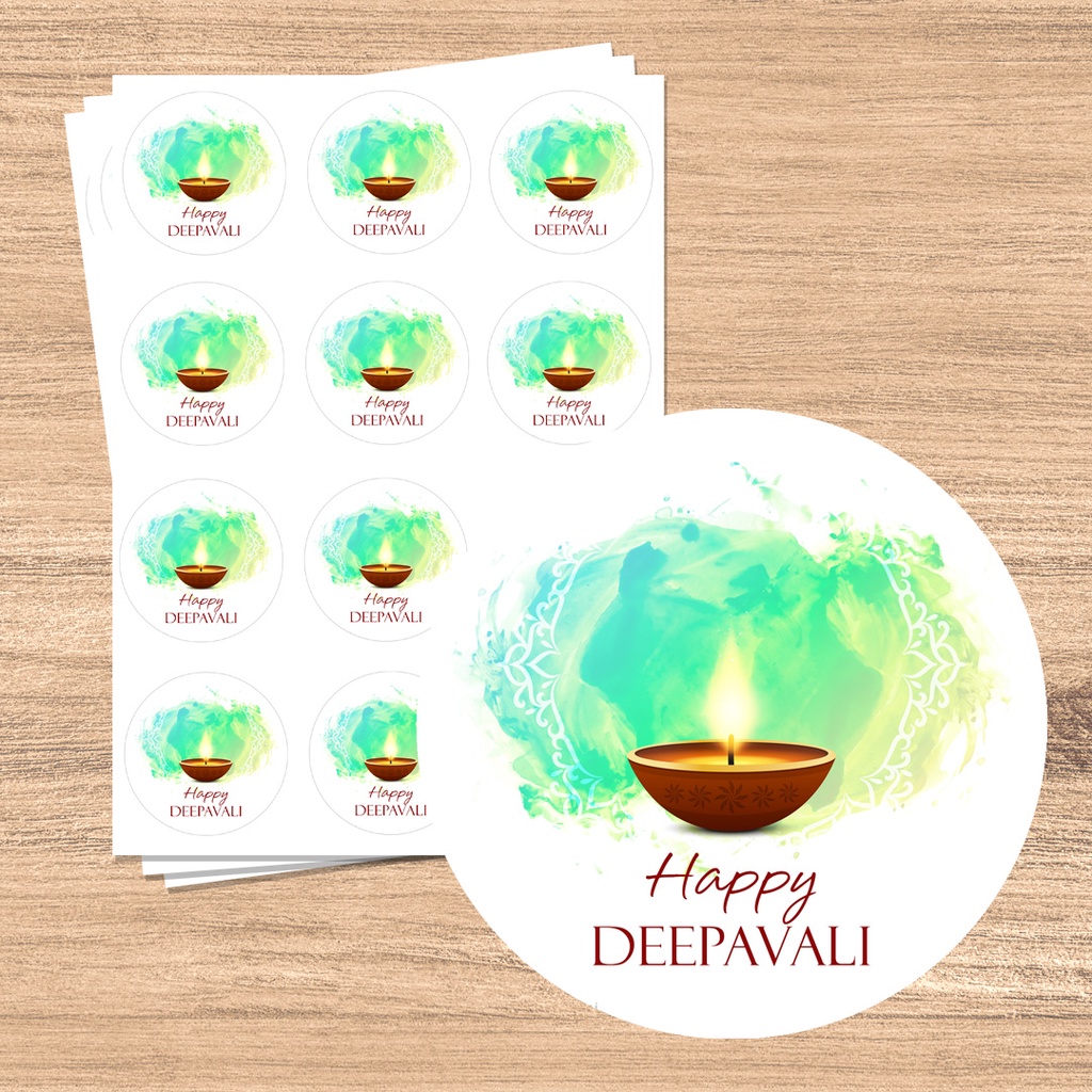 Non-Custom order: Diwali Stickers Labels Deepavali Sticker Labels Happy ...