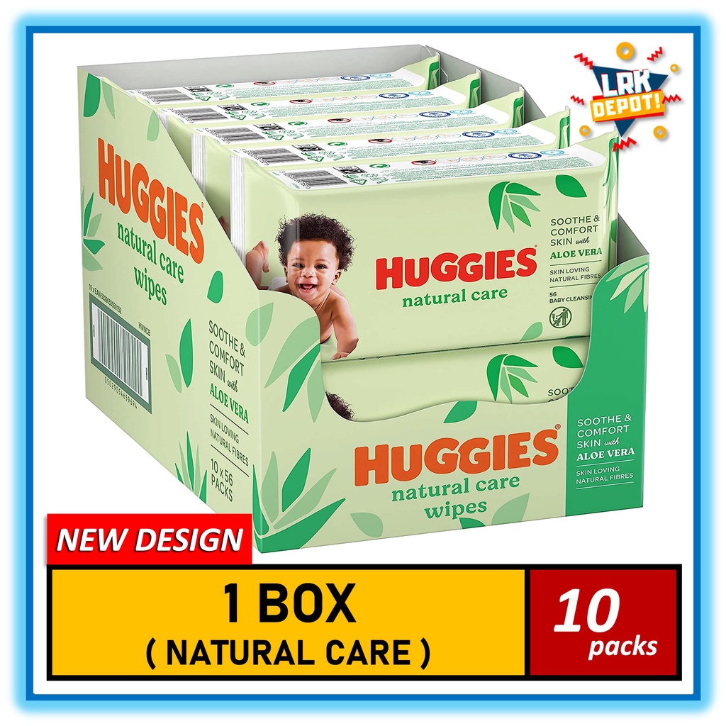 Huggies Baby Wipes NATURAL CARE with ALOE VERA 1 box (10 packs