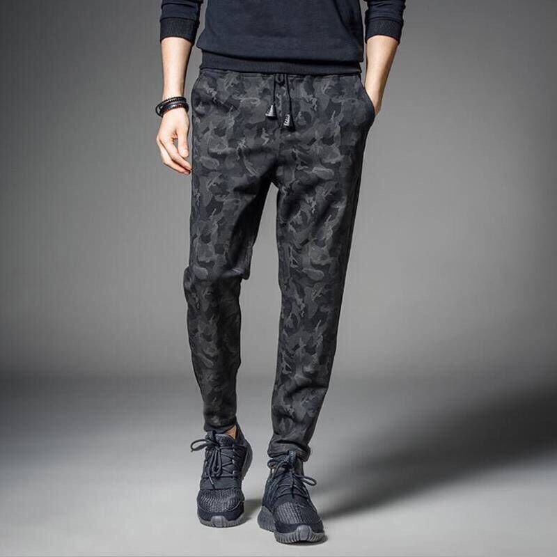 M-5XL Men's Korean Sports Pants for Men Fashion Casual Drawstring ...