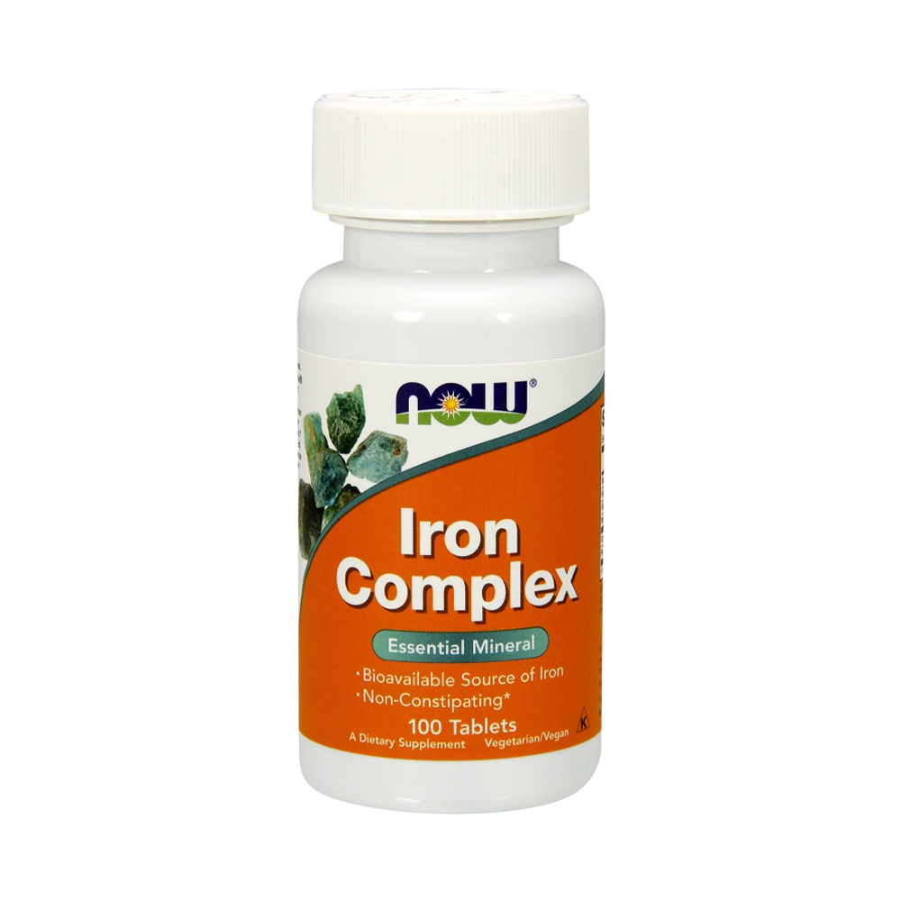 NOW Supplements, Iron Complex, Non-Constipating, Essential Mineral, 100 ...