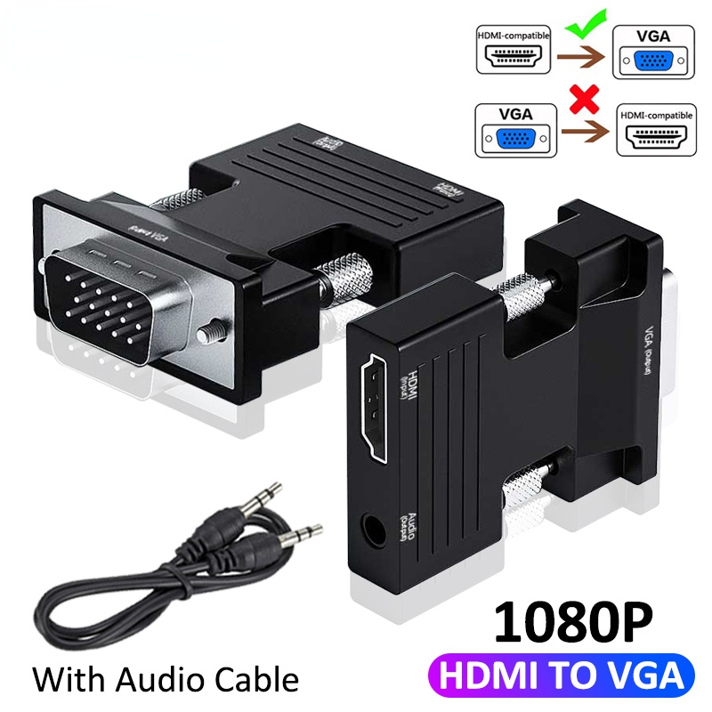 CVH-201A VGA To HDMI Converter With 3.5 Mm Audio Jack